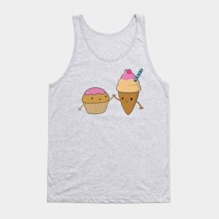 Cute and Kawaii Cupcake and Ice Cream Tank Top